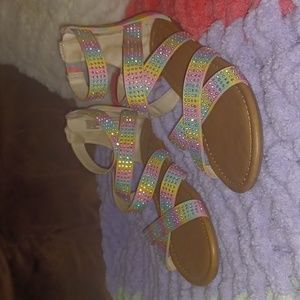 Five Pairs Size 4 Girls Sandals